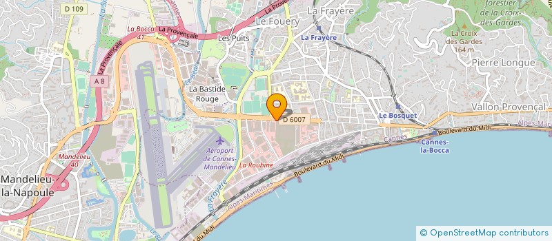 localisation de l'entreprise JB LITERIE à CANNES