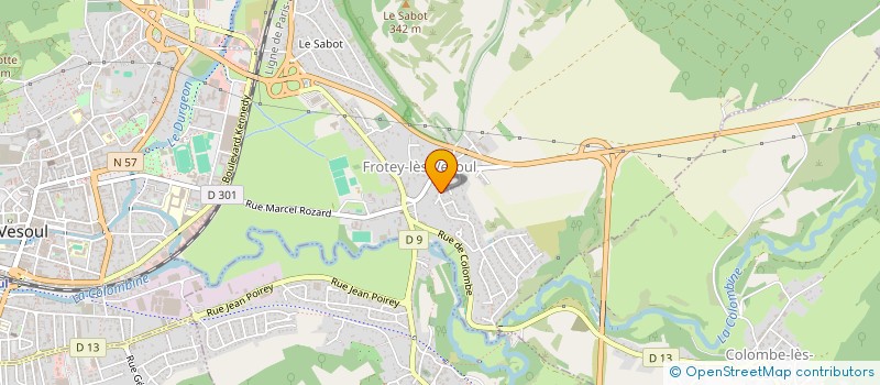 localisation de l'entreprise JB MUSIC  FROTEY-LES-VESOUL