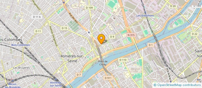 localisation de l'entreprise JB OPTIC à GENNEVILLIERS