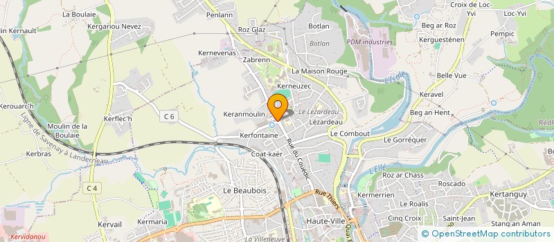 localisation de l'entreprise JB OPTIQUE  QUIMPERLE