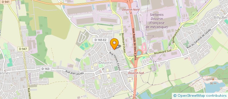 localisation de l'entreprise JB OSSATURE BOIS  DOUVRIN