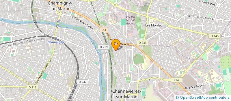 localisation de l'entreprise JB PATURET HABITAT CONSEIL à CHENNEVIERES-SUR-MARNE