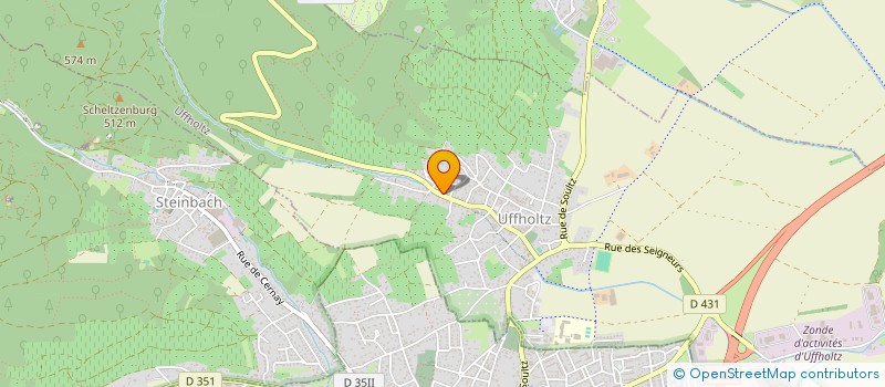 localisation de l'entreprise JB PLATRERIE SAS  UFFHOLTZ