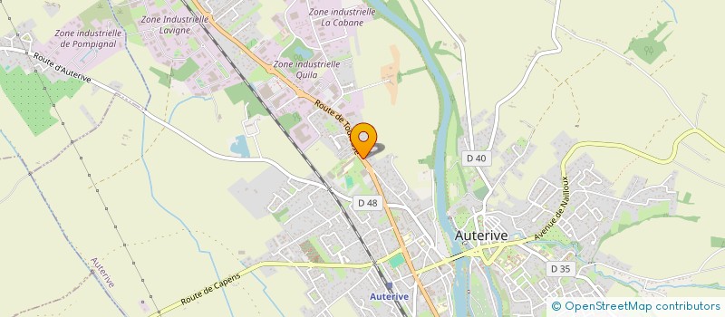 localisation de l'entreprise JB POUX  AUTERIVE