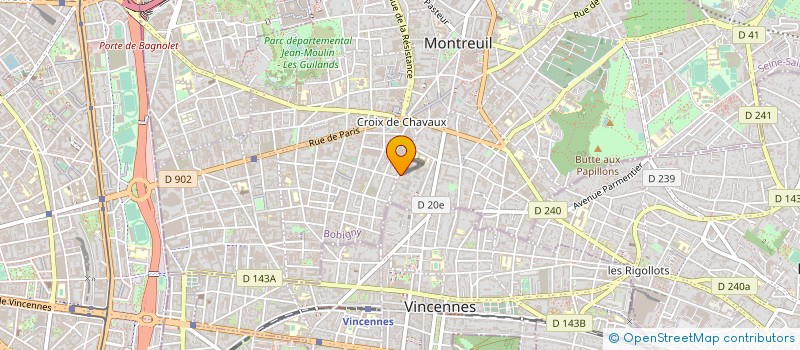 localisation de l'entreprise JB RENOVATION à MONTREUIL