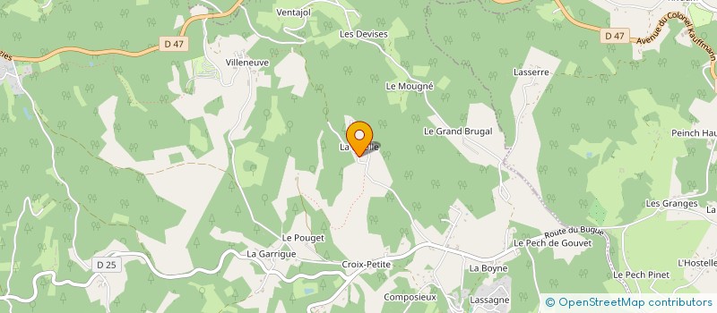 localisation de l'entreprise JB SERVICES  SAINT-ANDRE-D ALLAS