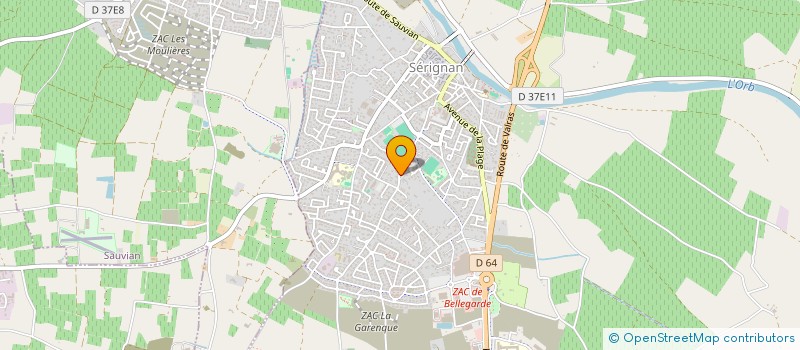 localisation de l'entreprise JB2A  SERIGNAN