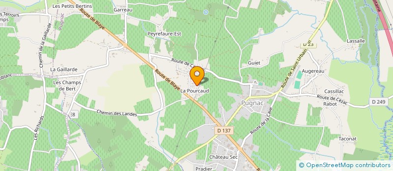 localisation de l'entreprise JB2M à ABZAC