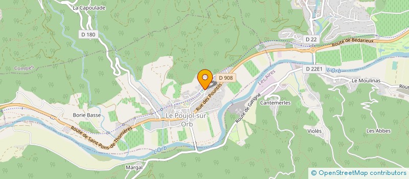 localisation de l'entreprise JBA  LE POUJOL-SUR-ORB