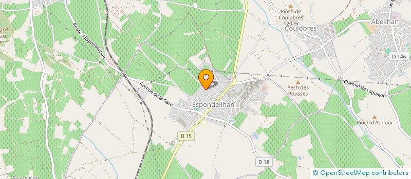 localisation de l'entreprise JBA  ESPONDEILHAN