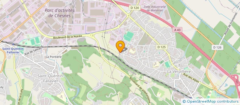 localisation de l'entreprise JBA  LA VERPILLIERE