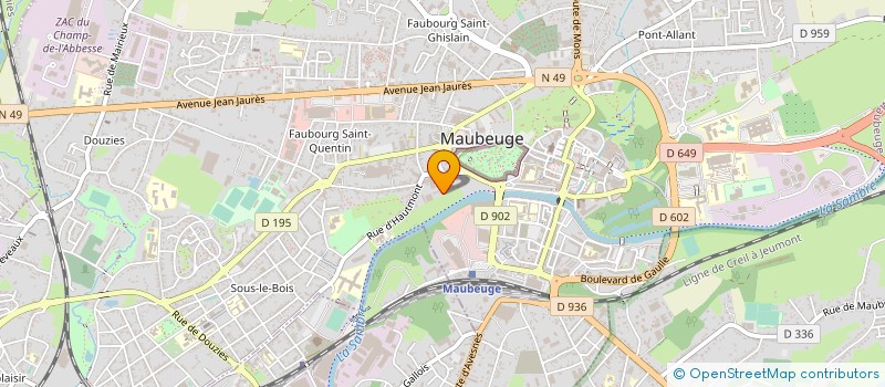 localisation de l'entreprise JBB BTP à MAUBEUGE