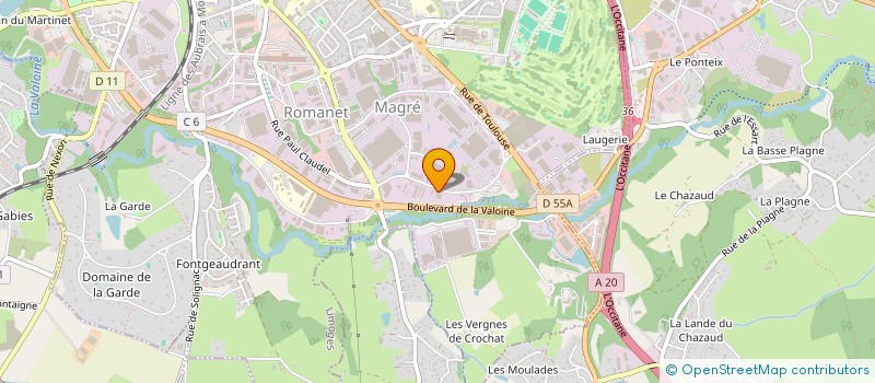 localisation de l'entreprise JBB EUROP à LIMOGES