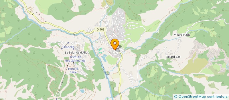 localisation de l'entreprise JBC  ALLOS