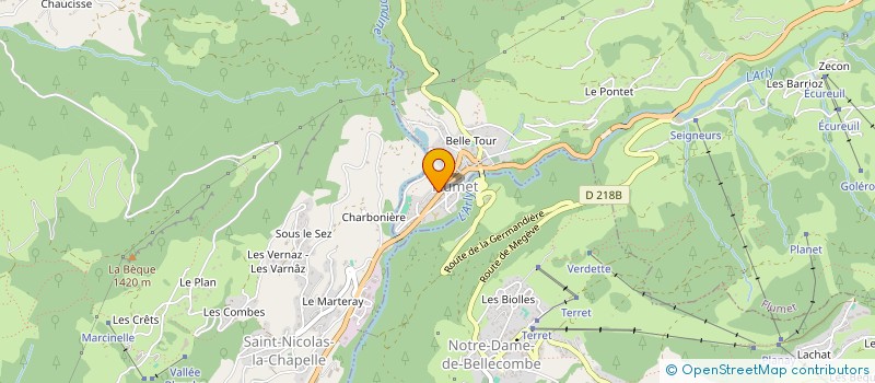 localisation de l'entreprise JBC à FLUMET