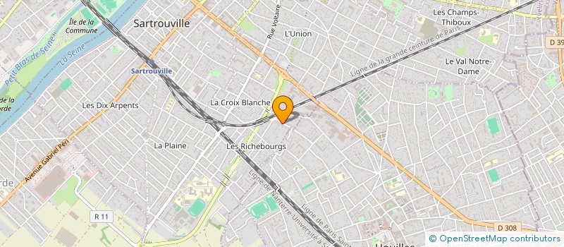 localisation de l'entreprise JBC PAYSAGE à SARTROUVILLE