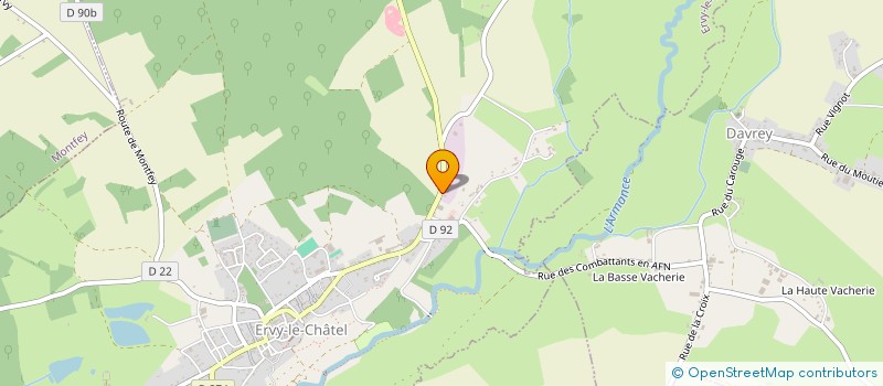 localisation de l'entreprise JBD ELECTRICITE  ERVY-LE-CHATEL