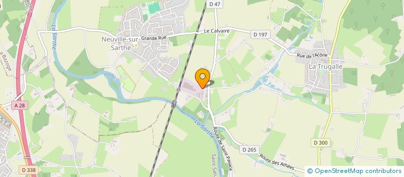 localisation de l'entreprise JBE HOLDING  NEUVILLE-SUR-SARTHE