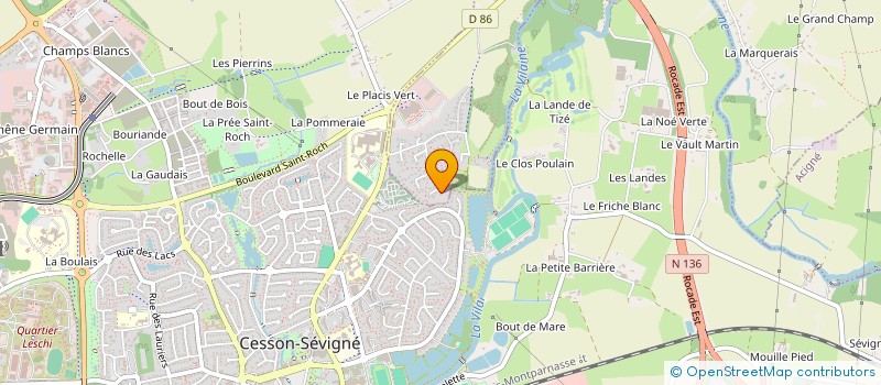 localisation de l'entreprise JBGE  THORIGNE-FOUILLARD