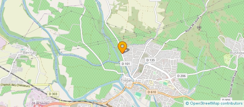 localisation de l'entreprise JBH  TREBES