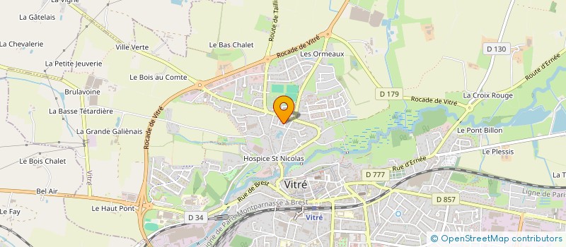 localisation de l'entreprise JBH DES ARTISANS  VITRE