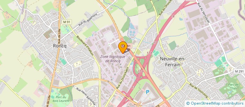 localisation de l'entreprise JBJ FRANCE TRANSPORTS INTERNATIONAUX à RONCQ