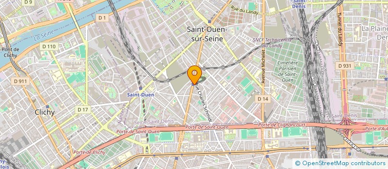 localisation de l'entreprise JBK OPTIQUE à SAINT-OUEN-SUR-SEINE