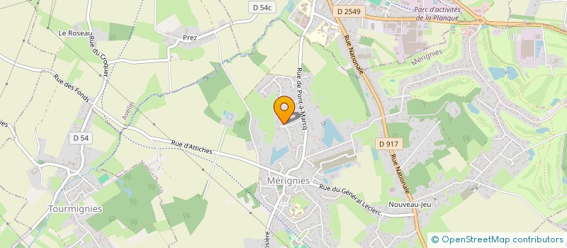 localisation de l'entreprise JBL  MERIGNIES