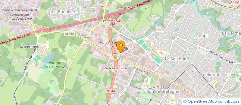 localisation de l'entreprise JBL BUILDING à ORVAULT