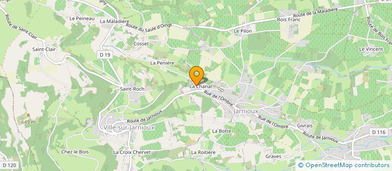 localisation de l'entreprise JBM CORPORATION à PORTE-DES-PIERRES-DOREES