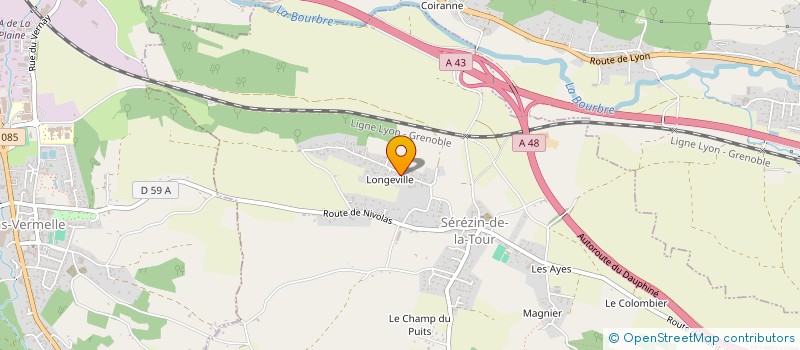 localisation de l'entreprise JBM METALLERIE  SEREZIN-DE-LA-TOUR