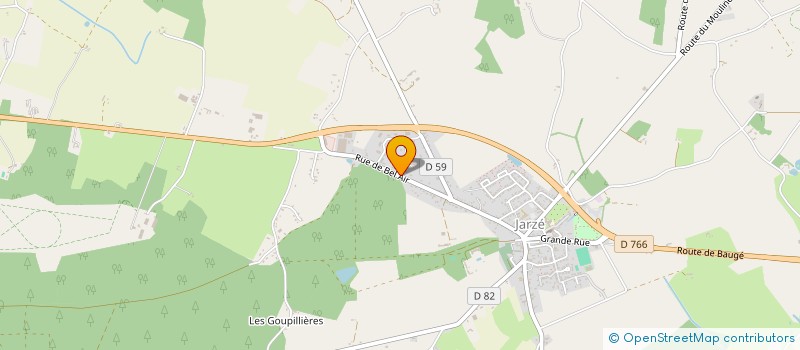 localisation de l'entreprise JBME  JARZE VILLAGES