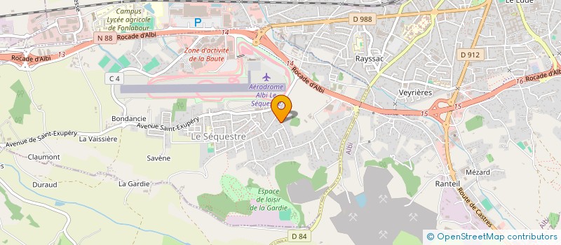 localisation de l'entreprise JBP  LE SEQUESTRE