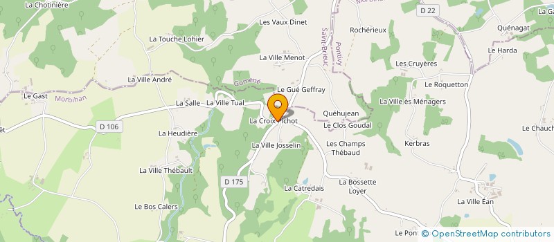 localisation de l'entreprise JBP JEHANNO BOIS ET PAYSAGES  MENEAC