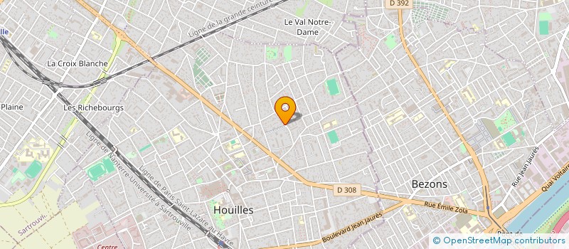 localisation de l'entreprise JBP PEINTURE à HOUILLES