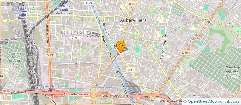localisation de l'entreprise JBR HOLDING  AUBERVILLIERS