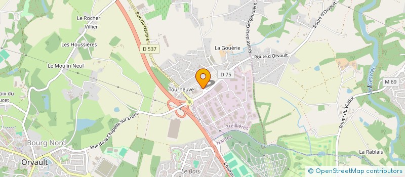 localisation de l'entreprise JBR INVEST à TREILLIERES