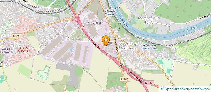 localisation de l'entreprise JBR SARL  LE COUDRAY-MONTCEAUX