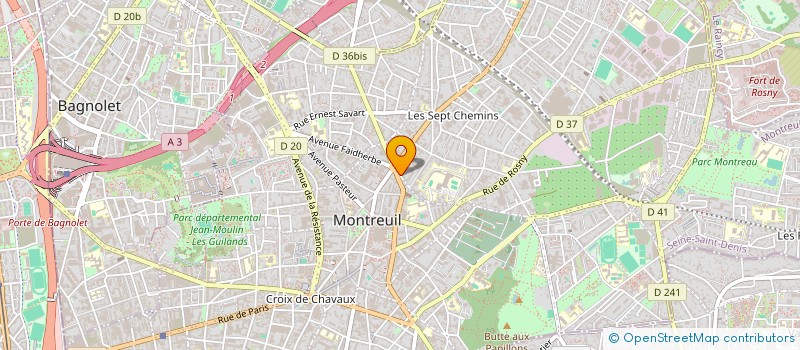 localisation de l'entreprise JBS DENTAL à MONTREUIL