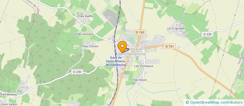 localisation de l'entreprise JBS ECLAIRAGE à SAINT-HILAIRE-DE-VILLEFRANCHE