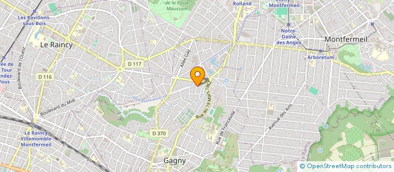 localisation de l'entreprise JBS L1 à GAGNY