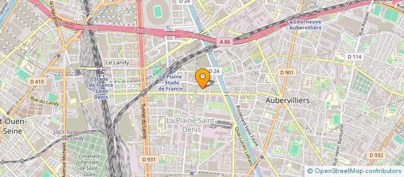 localisation de l'entreprise JC-CABINET DE RECHERCHE CONSEIL ET FORMATION EN INFORMATIQUE  AUBERVILLIERS