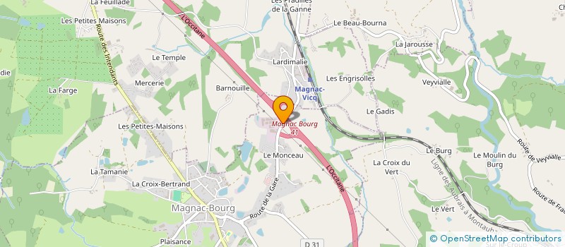 localisation de l'entreprise JC DUBOIS  MAGNAC-BOURG