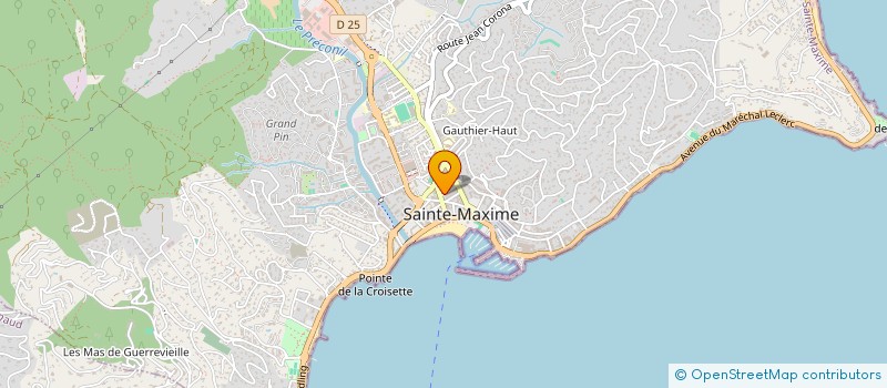 localisation de l'entreprise JC ELECTRICITE à SAINTE-MAXIME