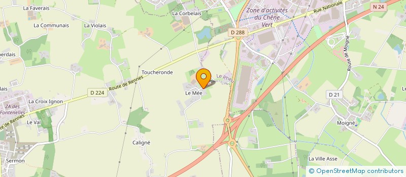 localisation de l'entreprise JC ELECTRICITE PLOMBERIE  MORDELLES