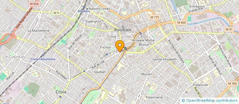 localisation de l'entreprise JC INTERNATIONAL  ROUBAIX