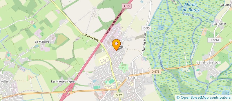 localisation de l'entreprise JC LECHAUVE COUVERTURE  TROARN