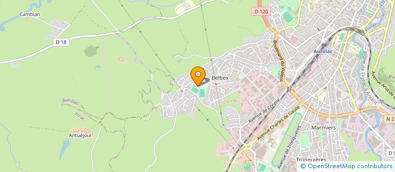 localisation de l'entreprise JC MACONNERIE à AURILLAC