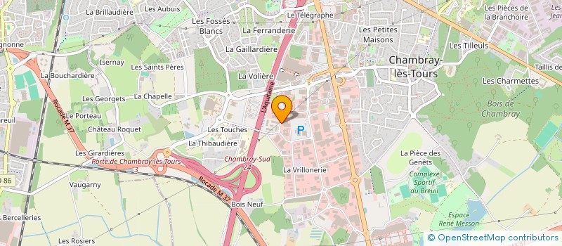 localisation de l'entreprise JC MENARD CHOCOLATERIE à CHAMBRAY-LES-TOURS
