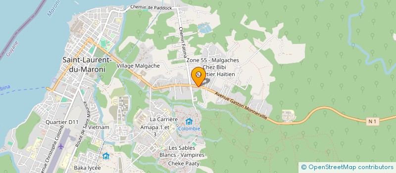 localisation de l'entreprise JC MULTISERVICES à SAINT-LAURENT-DU-MARONI